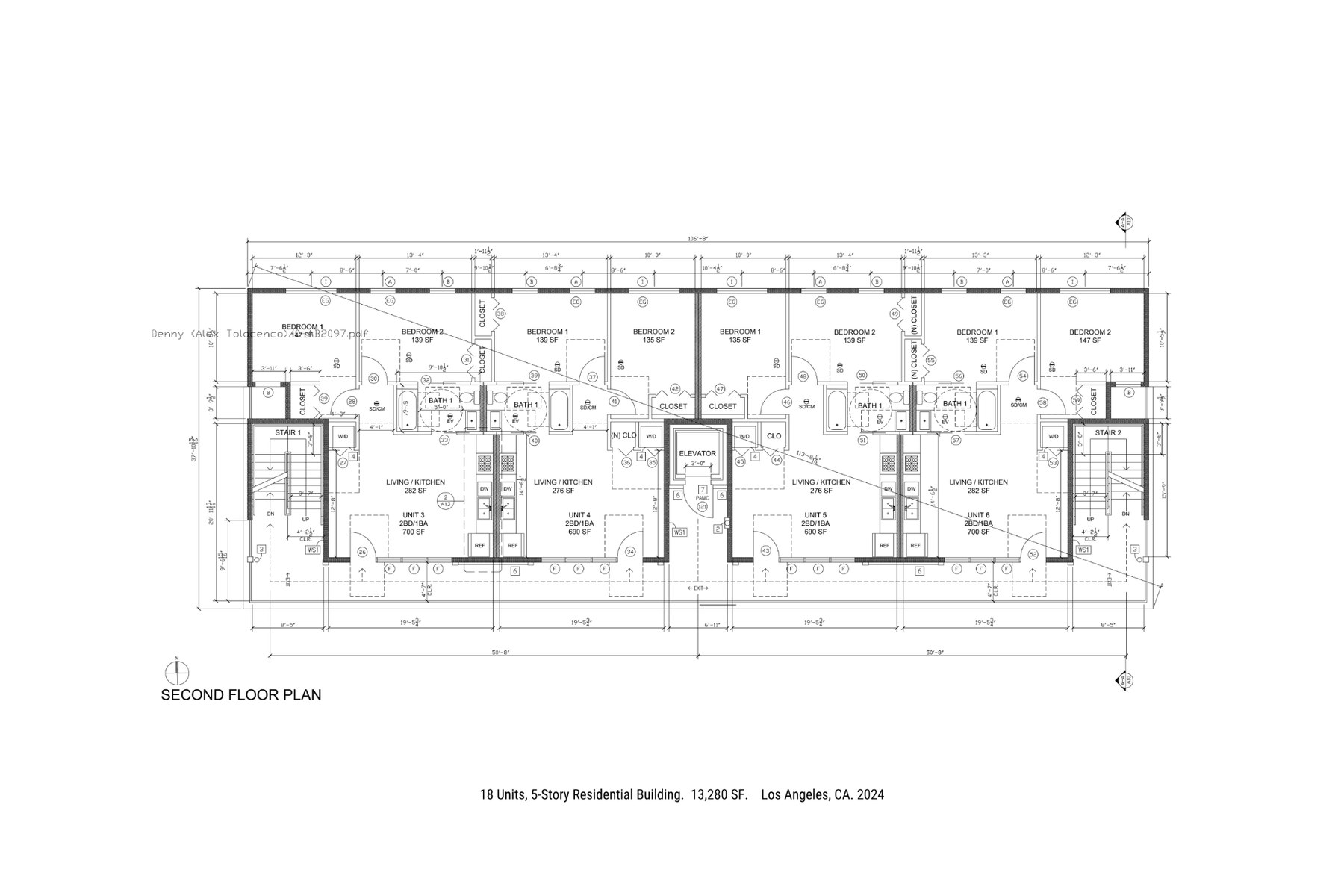 8 Units, 2-Story ADU. Los Angeles, CA. 2023